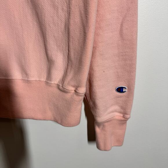 Champion Reverse Weave Sweatshirt Men S Pink Streetwear Embroidery Crewneck Top - Picture 4 of 6